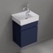Small Vanity, Floating, Modern, Blue, 16